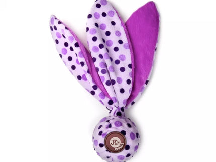 Purple Dog Ball Toy with Plush Ears, 25 cm