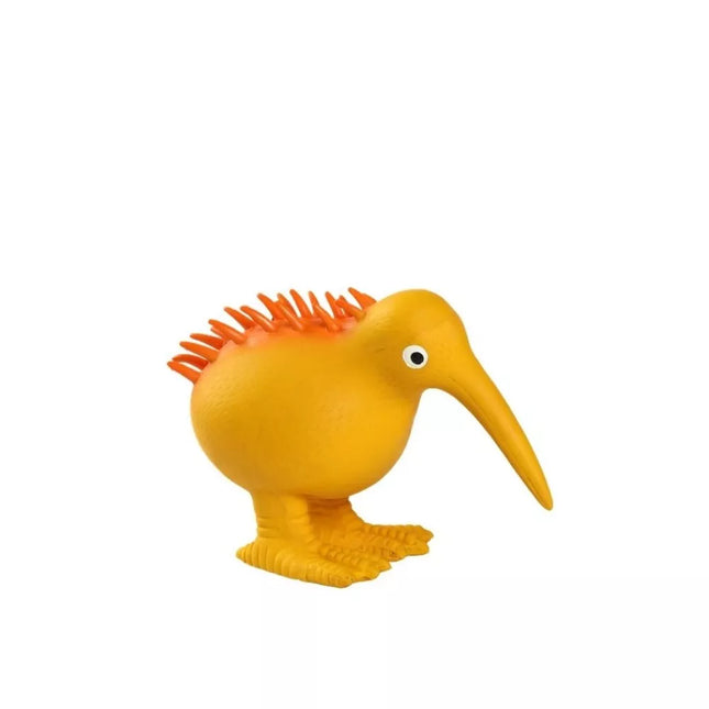 Latex Squeaky Kiwi Dog Toy, Orange, 8.5 cm, S