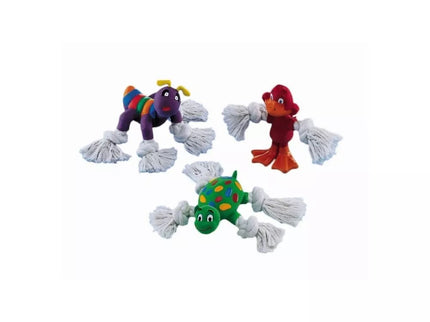 Latex Dog Toy Animal Figure with Rope 12-14 cm