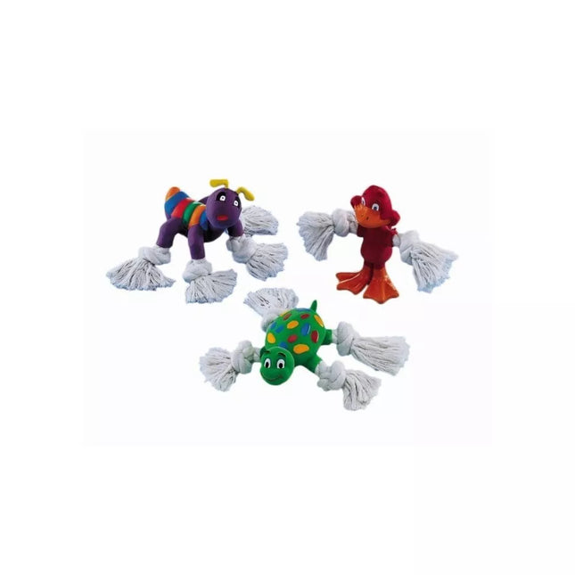 Latex Dog Toy Animal Figure with Rope 12-14 cm
