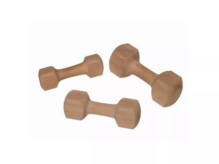 Wooden dumbbell toy for dogs, S