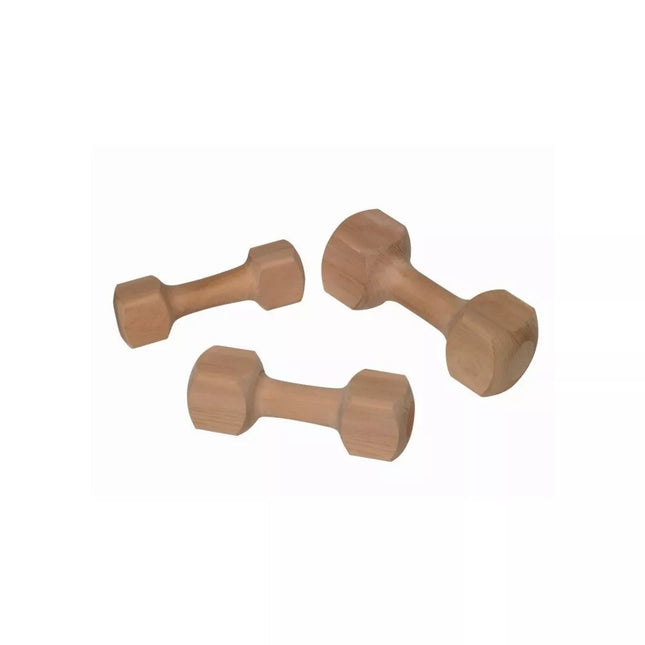 Wooden dumbbell toy for dogs, S