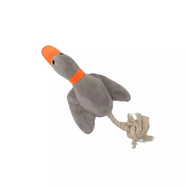 Plush Duck Toy with Rope for Dogs, 33 cm