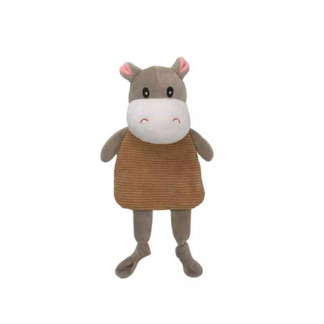 Plush hippopotamus toy for dogs, 29.5 cm