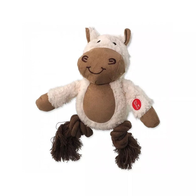 Plush Lamb Dog Toy with Ropes