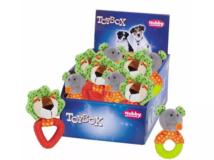 Plush Dog Toy with Rubber Detail (Lion, Mouse), 12+15 cm