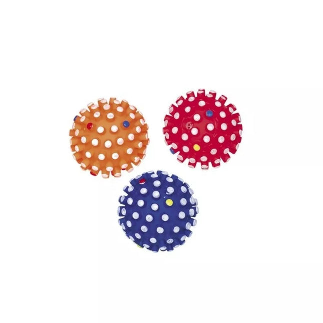 Spiky Squeaky Ball Dog Toy, 6 cm