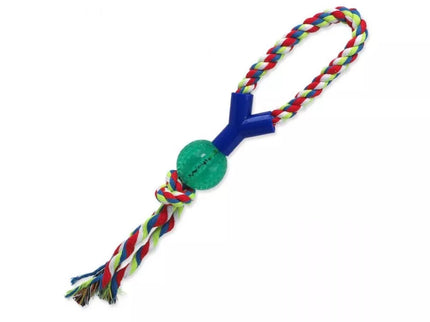 Y-Shaped Dog Rope Toy with Ball, 5x38 cm