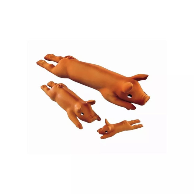 Latex Pig Dog Toy - Size S, 14 cm