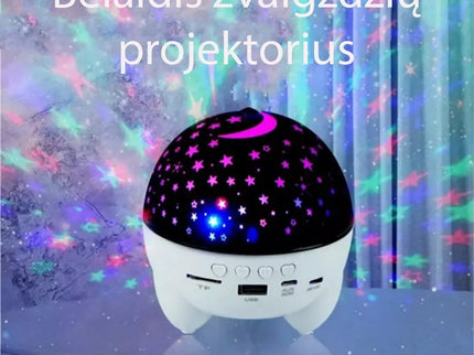 Žvaigždžių Projektorius kolonėlė (įkraunamas)